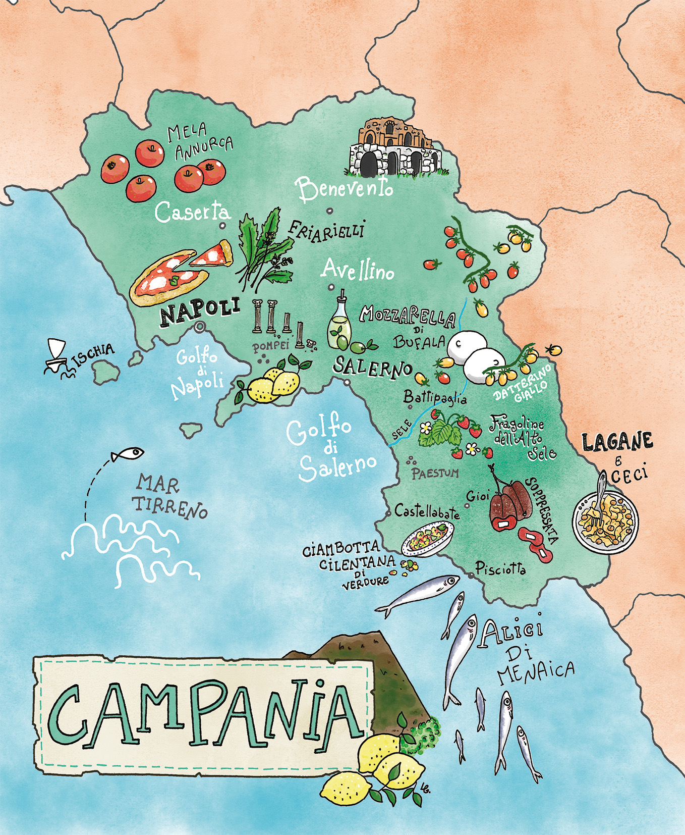 Campania_Bene Insieme Conad_Laura Galeazzo Illustrazioni