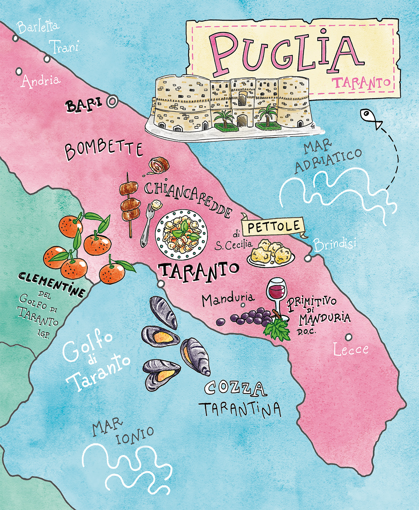 Puglia Taranto_Bene Insieme Conad_Laura Galeazzo Illustrazioni