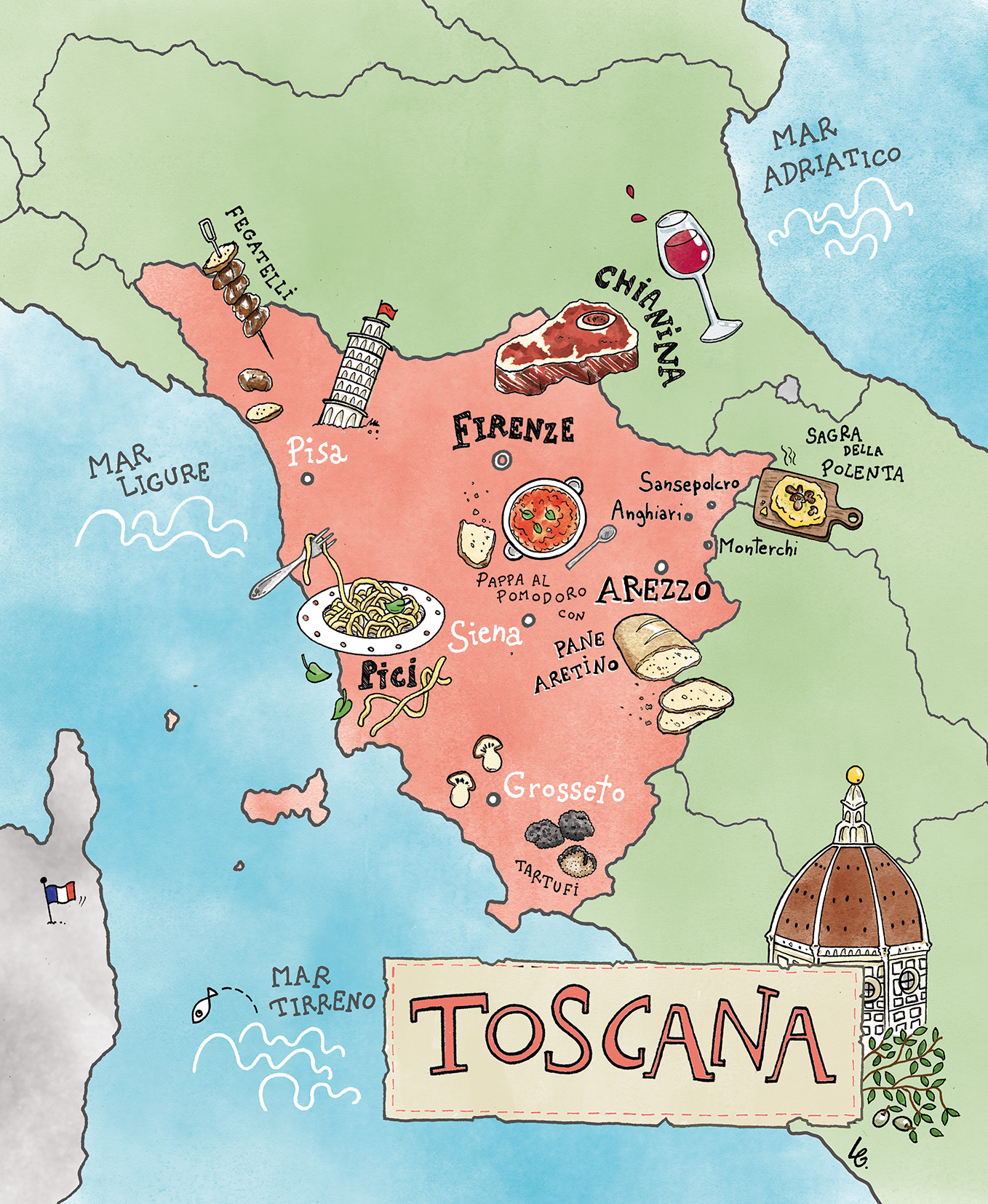 Toscana_Bene Insieme Conad_Laura Galeazzo Illustrazioni