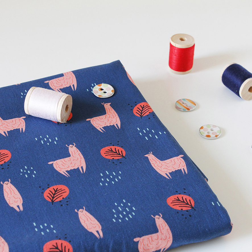 THE LLAMAS_fabric_quirky animals collection_laura galeazzo